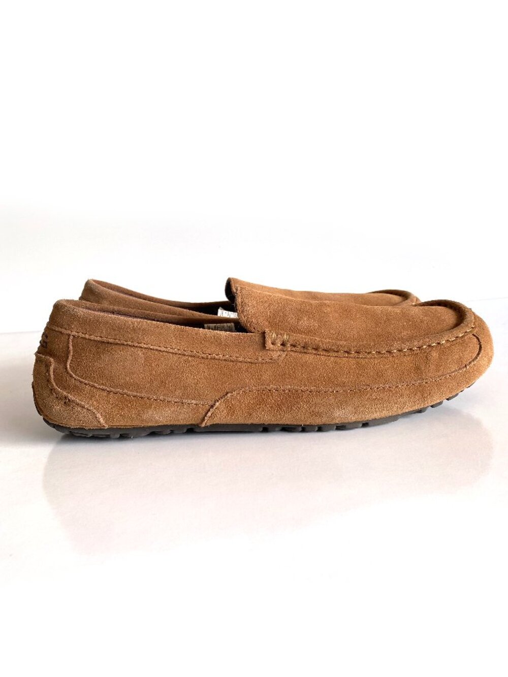 UGG Men's Ascot Suede Moccasin Slippers in Chestnut Size 13